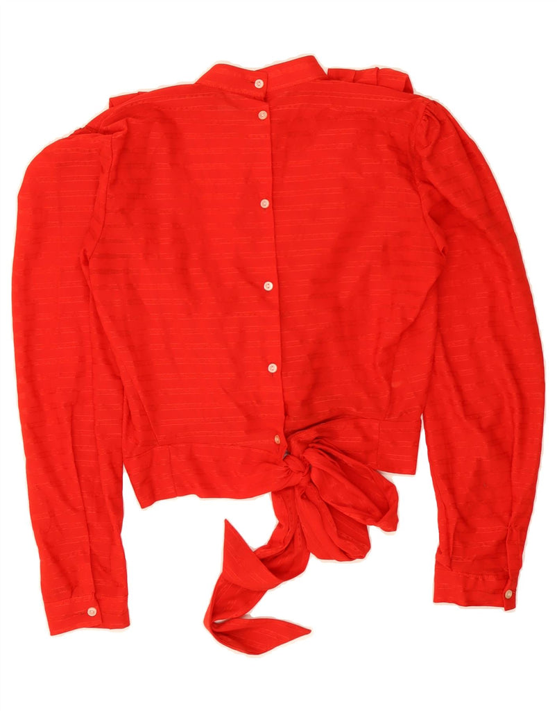 VINTAGE Womens Shirt Blouse UK 16 Large Red Polyester Vintage Vintage and Second-Hand Vintage from Messina Hembry 