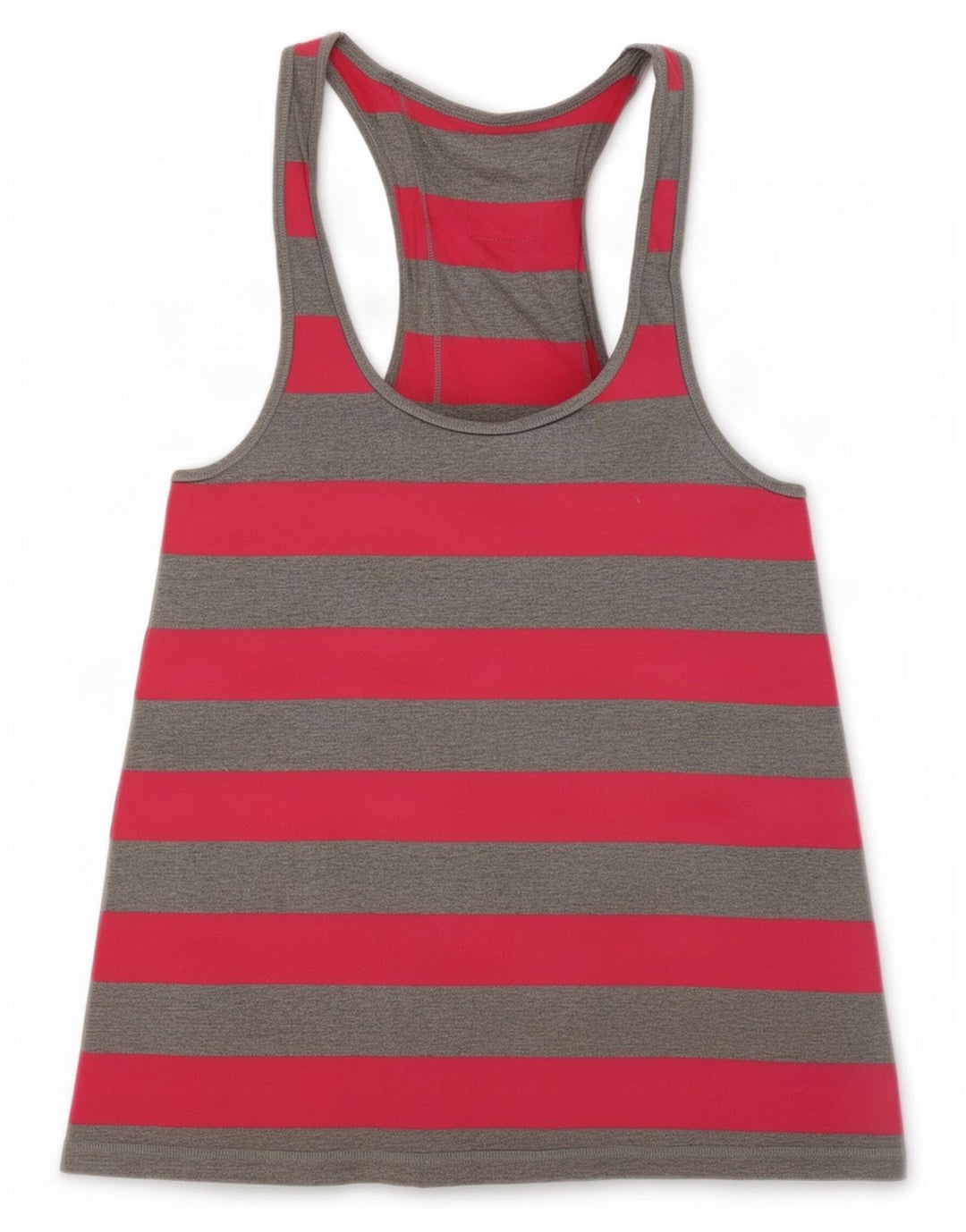 Jack Wills Womens Graphic Vest Top UK 8 Small Grey Striped Cotton