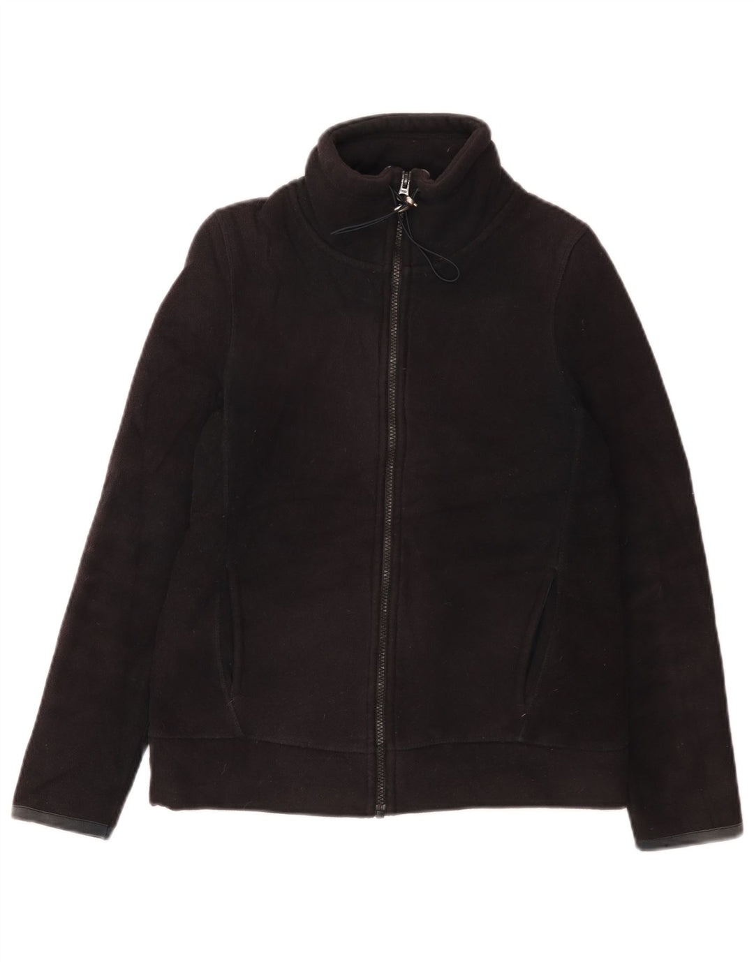 Marks & Spencer Womens Sherpa Fleece Jacket UK 8 Small  Black Polyester