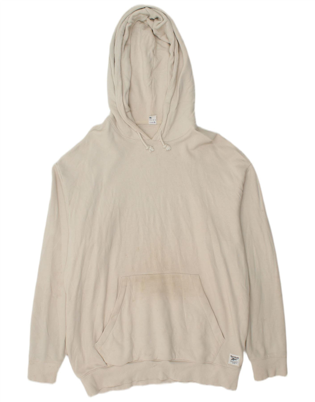 REEBOK Mens Hoodie Jumper XL White Cotton