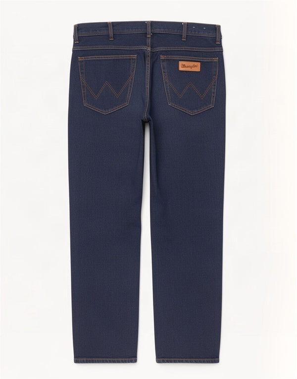 Wrangler Mens Texas Straight Jeans W40 L30 Navy Blue Cotton