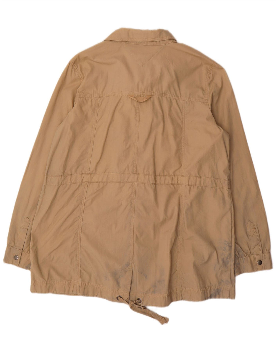 Tommy Hilfiger Womens Utility Jacket UK 16 Large Beige Cotton