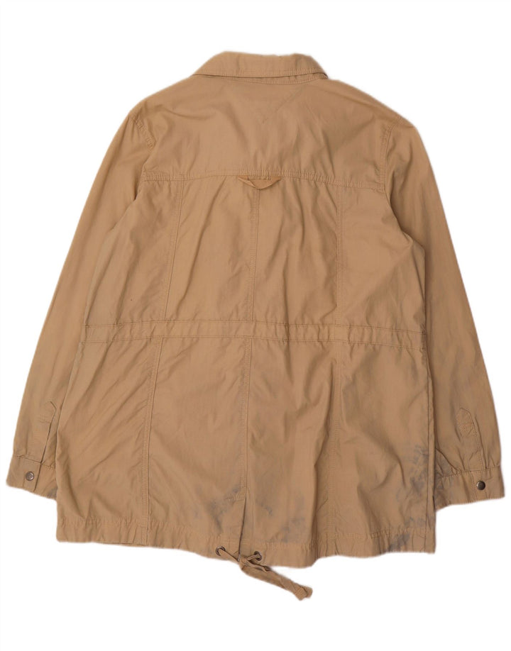 Tommy Hilfiger Womens Utility Jacket UK 16 Large Beige Cotton