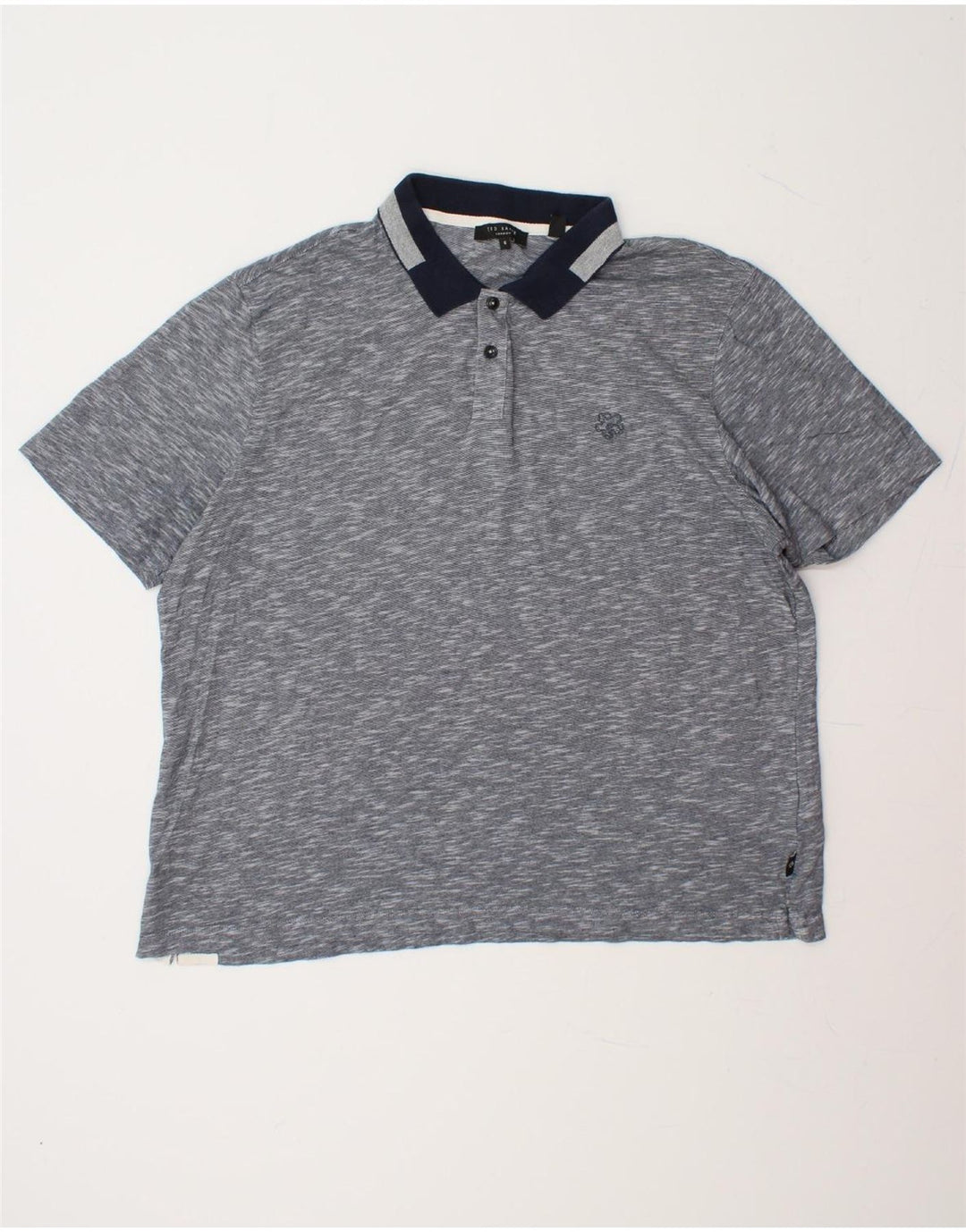 TED BAKER Mens Polo Shirt Size 6 2XL Grey Flecked Cotton Vintage Ted Baker and Second-Hand Ted Baker from Messina Hembry 
