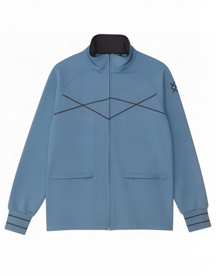 Lotto Womens Tracksuit Top Jacket UK 14 Large Blue Polyester
