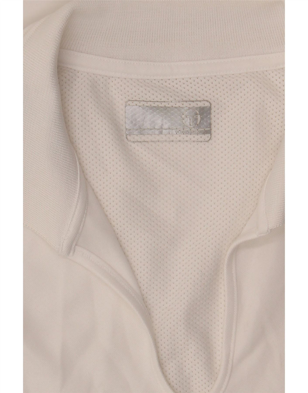 SERGIO TACCHINI Womens Polo Shirt UK 12 Medium White Colourblock