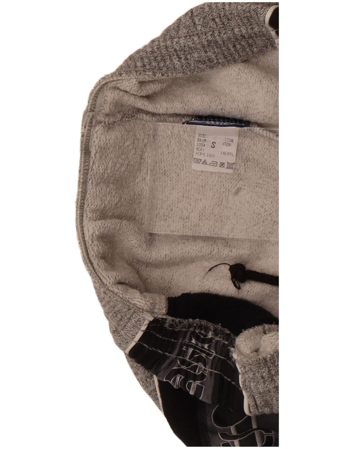 Asics Mens Graphic Tracksuit Trousers Small Grey Colourblock Cotton