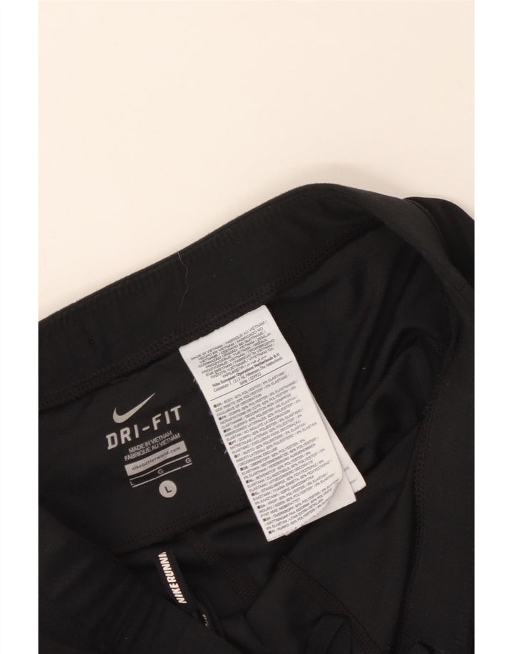 Nike Womens Dri Fit Leggings UK 14 Large  Black Polyester