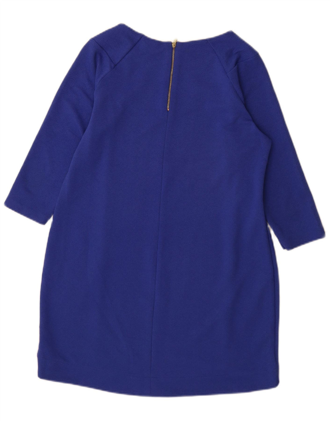 Marks & Spencer Womens Petite 3/4 Sleeve Shift Dress UK 12 Medium Blue