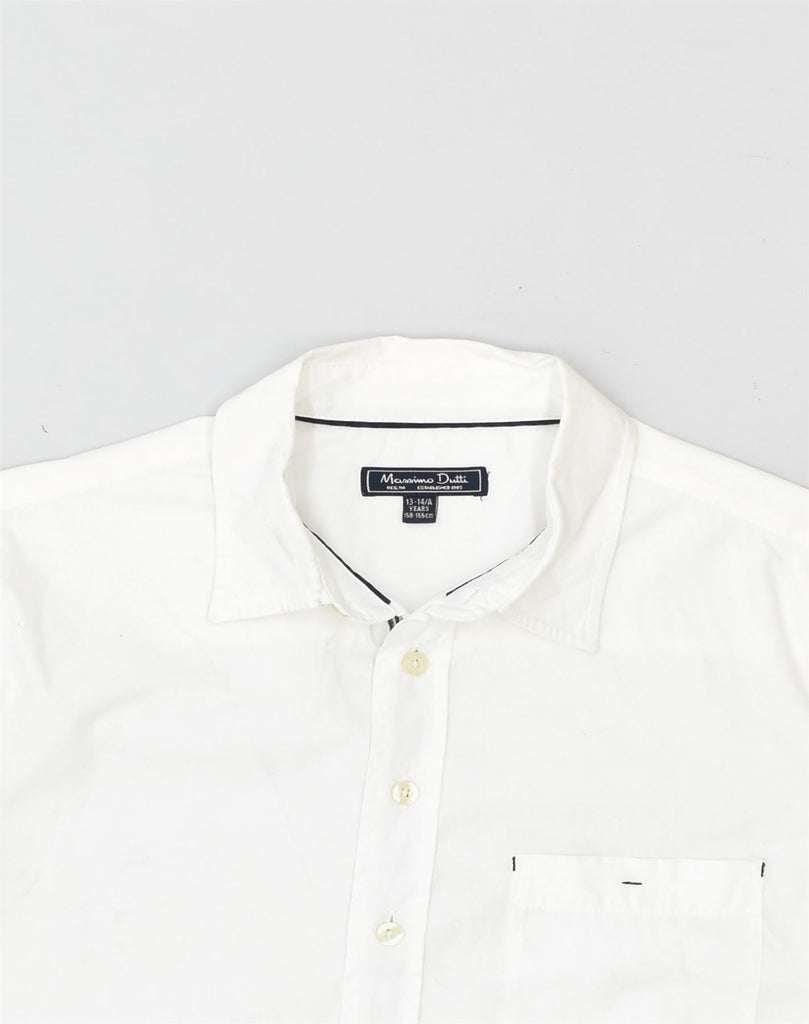 MASSIMO DUTTI Boys Shirt 13-14 Years White Cotton | Vintage Massimo Dutti | Thrift | Second-Hand Massimo Dutti | Used Clothing | Messina Hembry 