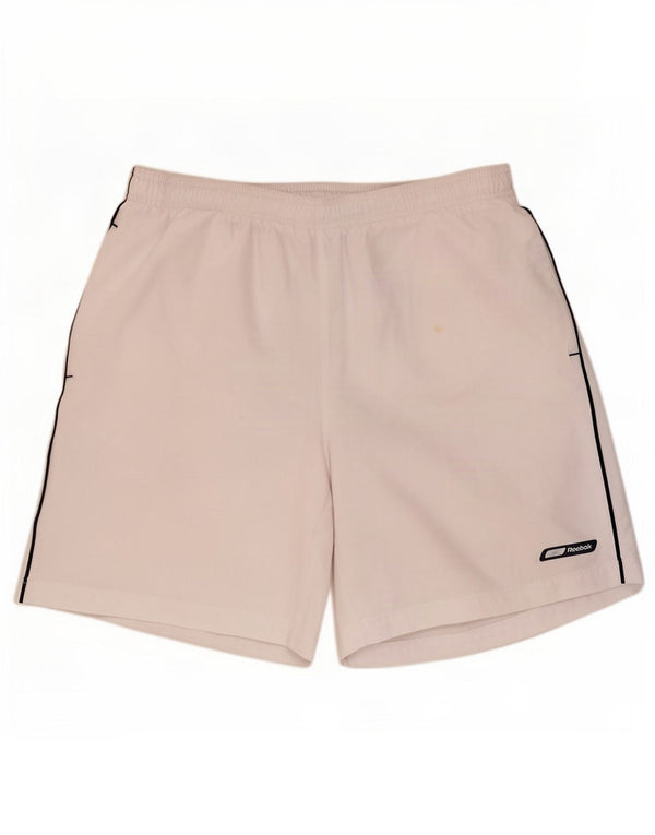 Reebok Mens Sport Shorts Large White Polyester
