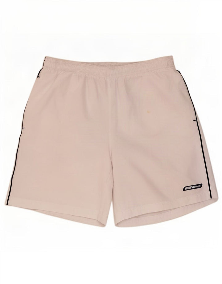 Reebok Mens Sport Shorts Large White Polyester