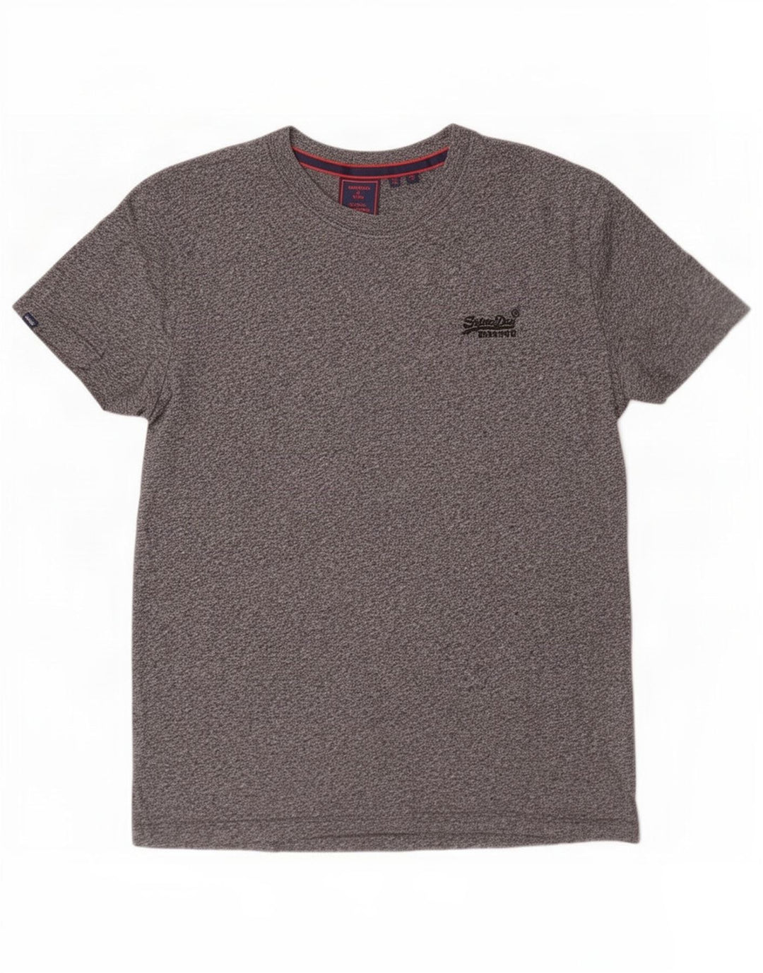 Superdry Mens T-Shirt Top Medium Grey Flecked Cotton