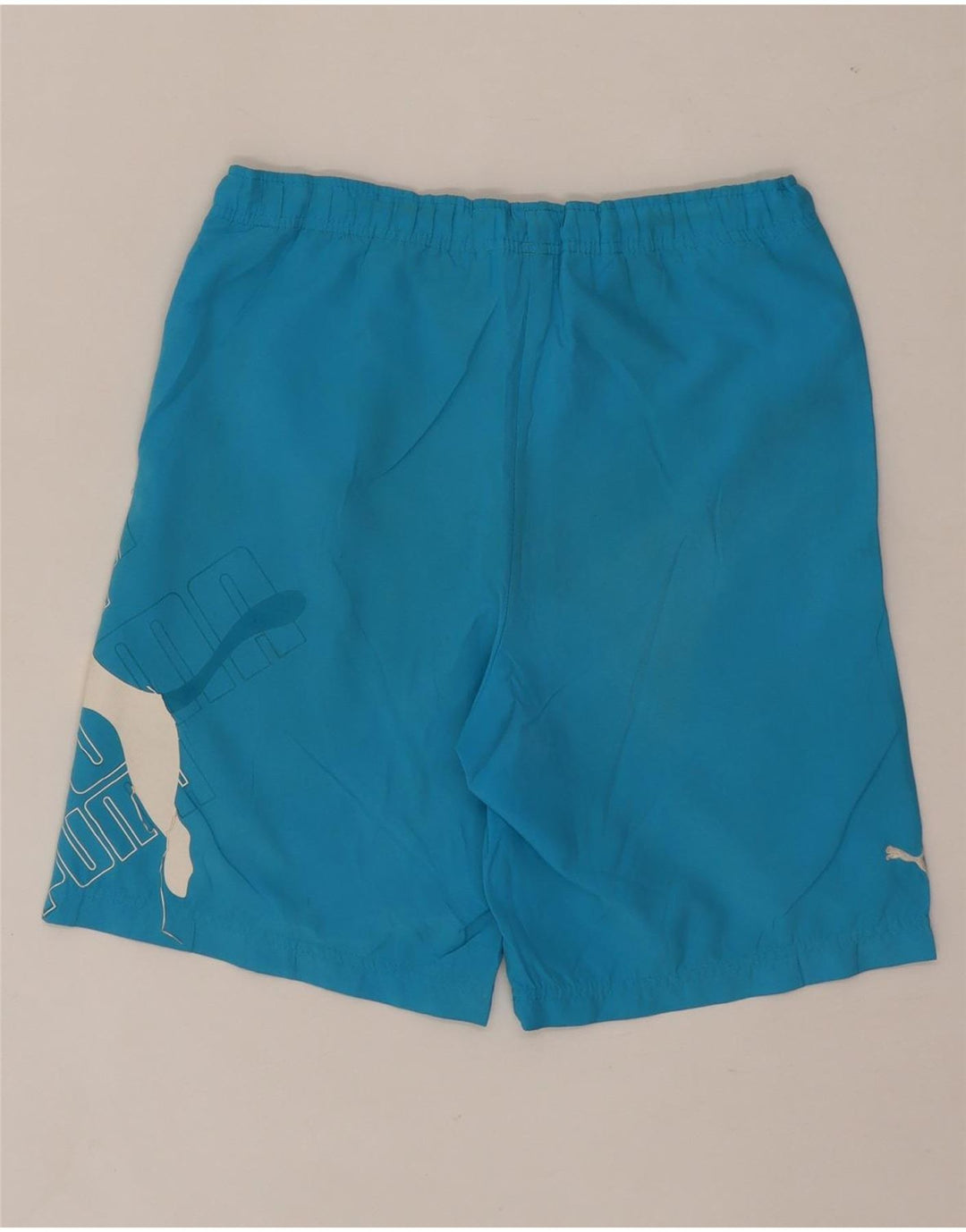 PUMA Boys Graphic Sport Shorts 13-14 Years  Blue Vintage Puma and Second-Hand Puma from Messina Hembry 