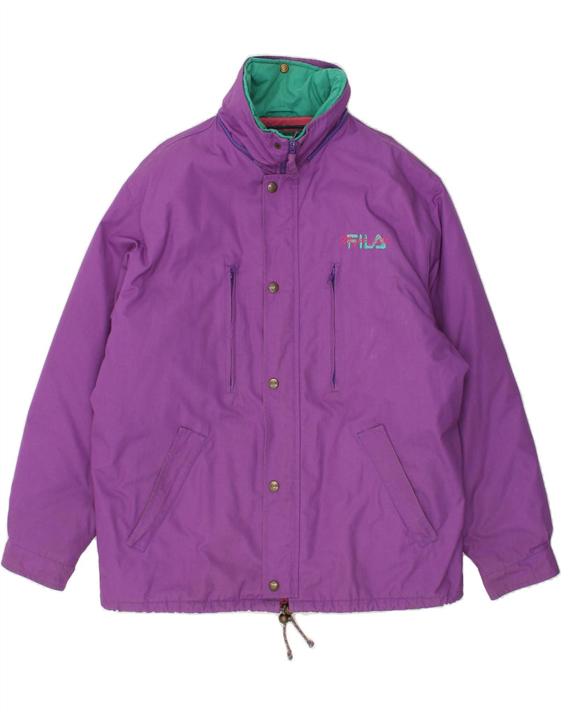 FILA Mens Windbreaker Jacket IT 54 2XL Purple Polyester Vintage Fila and Second-Hand Fila from Messina Hembry 