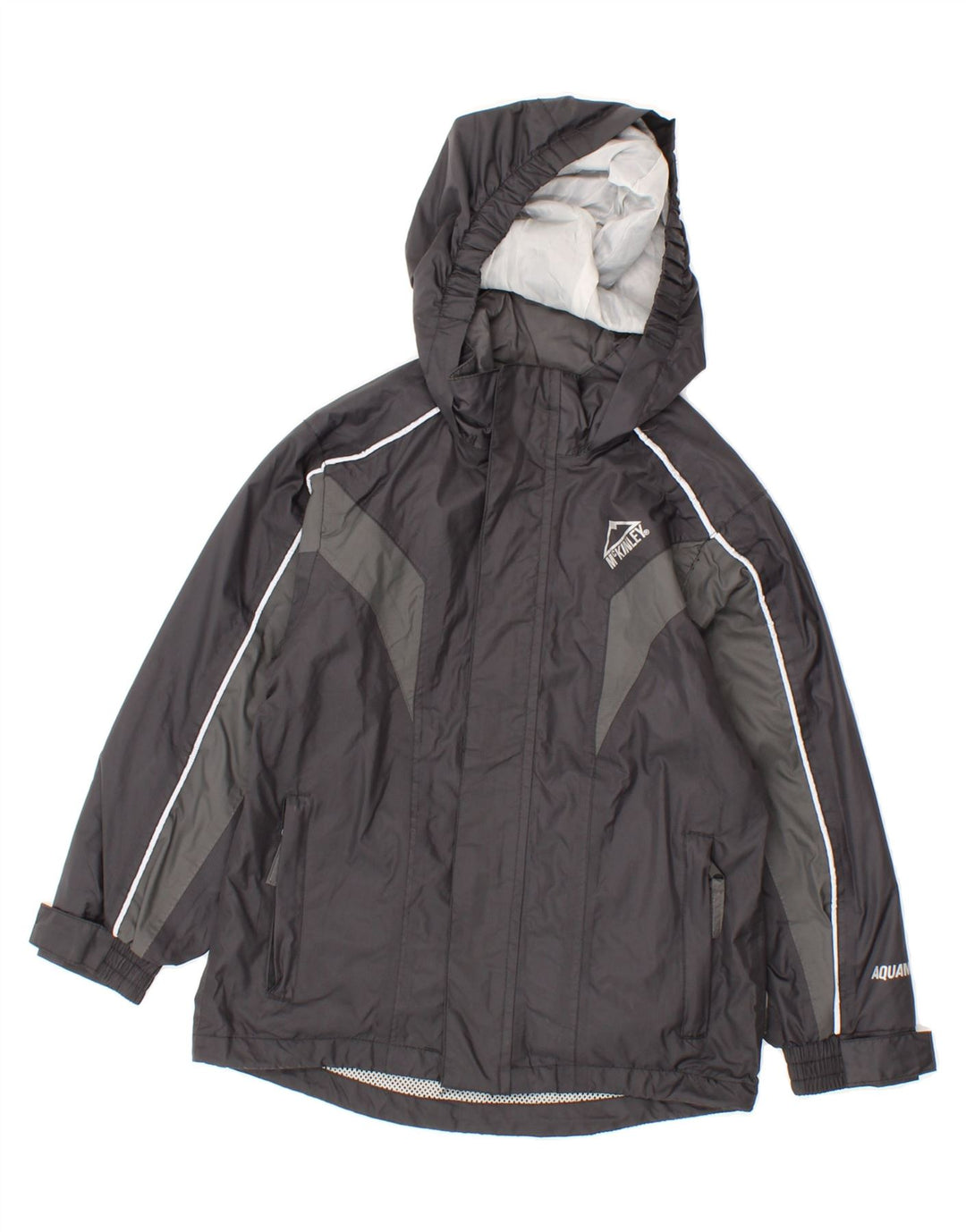 MCKINLEY Boys Hooded Rain Jacket 5-6 Years Black Colourblock Polyamide Vintage McKinley and Second-Hand McKinley from Messina Hembry 