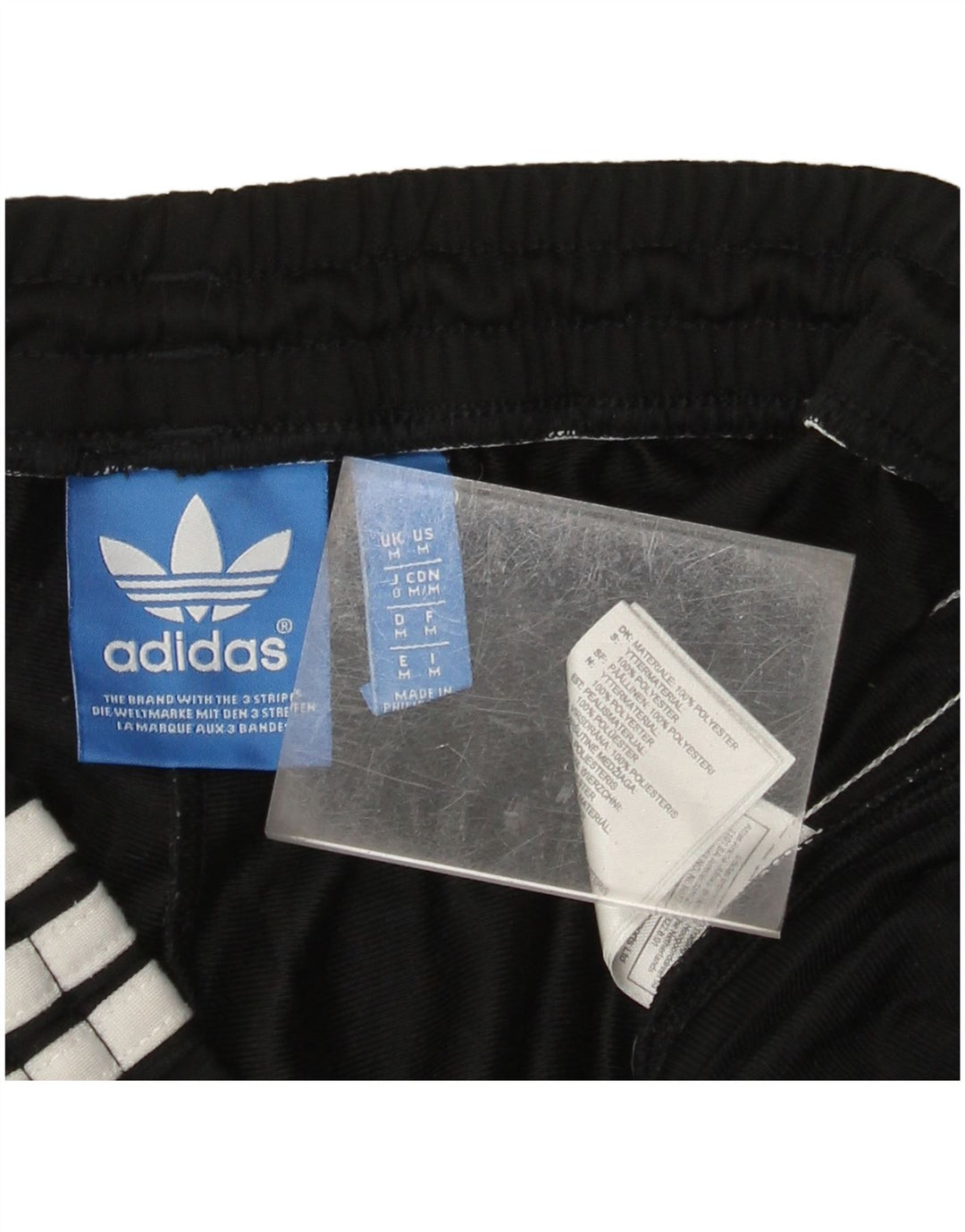 ADIDAS Mens Tracksuit Trousers Medium  Black Polyester