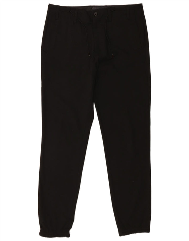 Zara Mens Joggers Chino Trousers EU 38 Small W30 L29 Black Polyester