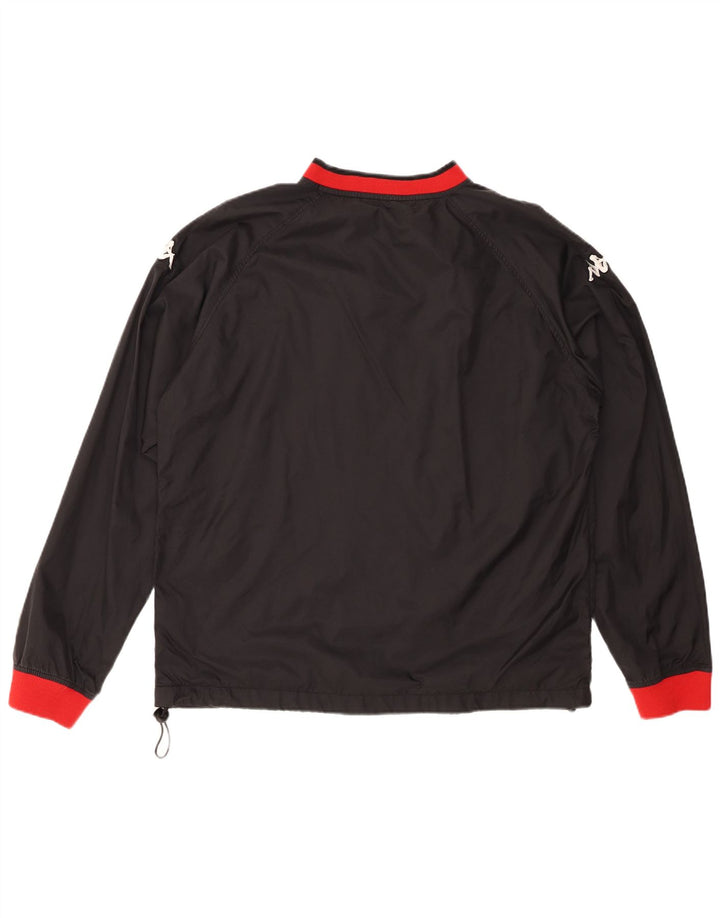 KAPPA Mens Pullover Tracksuit Top 2XL Black Colourblock Polyester