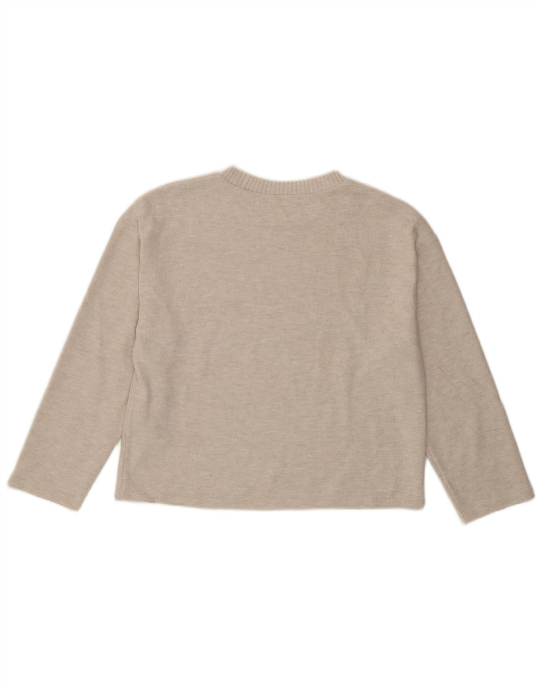 Zara Womens Blouse Top UK 14 Medium Beige Polyester