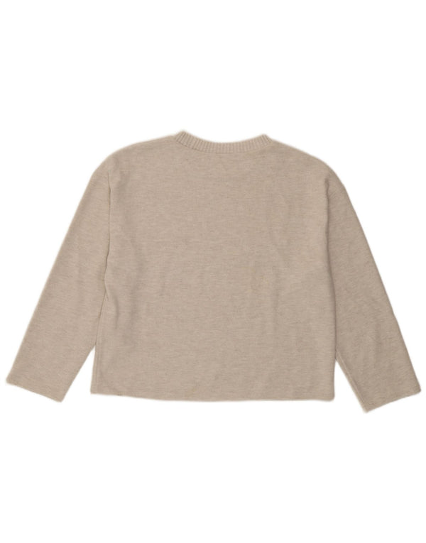 Zara Womens Blouse Top UK 14 Medium Beige Polyester