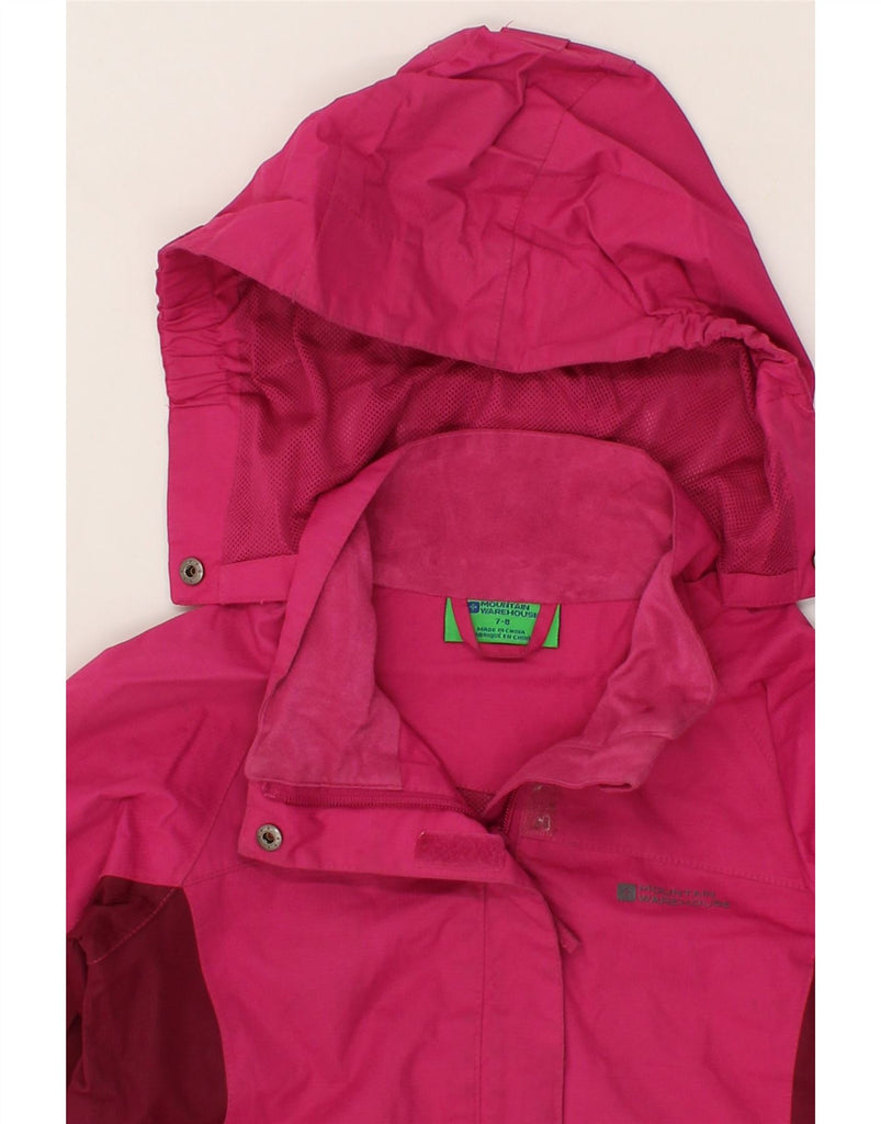 MOUNTAIN WAREHOUSE Girls Windbreaker Jacket 7-8 Years Pink Colourblock Vintage Mountain Warehouse and Second-Hand Mountain Warehouse from Messina Hembry 