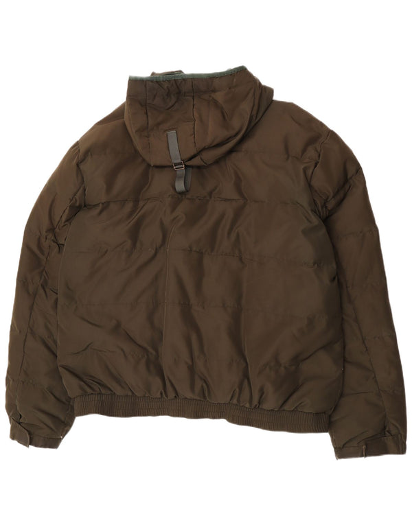 Levi's Mens Hooded Padded Jacket UK 42 XL Khaki