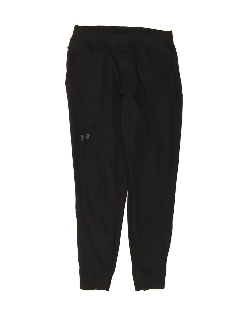 UNDER ARMOUR Mens Fitted Tracksuit Trousers Joggers Large  Black Polyester Vintage Under Armour and Second-Hand Under Armour from Messina Hembry 