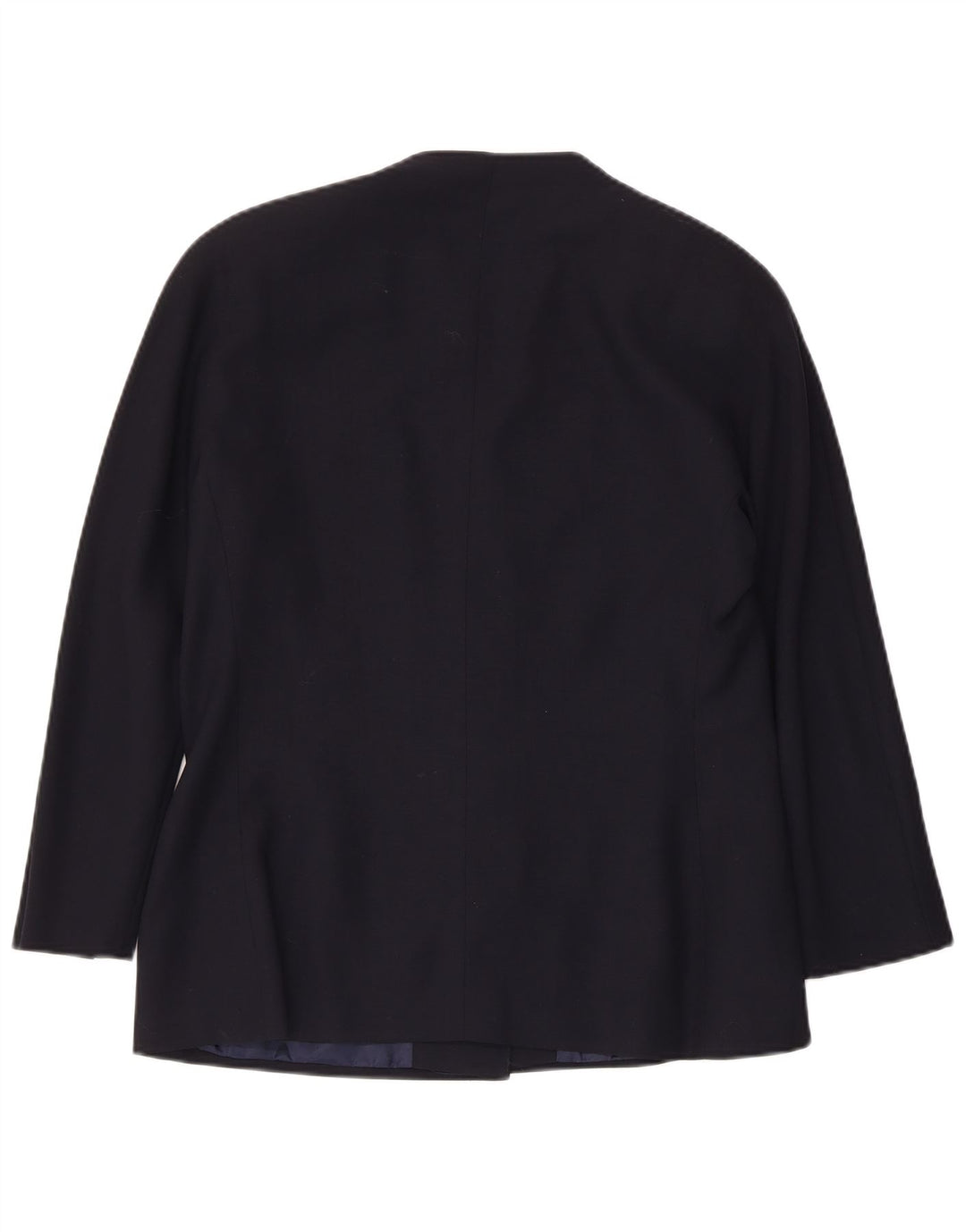 Vintage Womens 3 Button Blazer Jacket IT 48 XL Navy Blue Virgin Wool