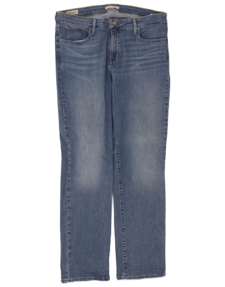 Levi's Womens 314 Shaping Straight Jeans W36 L32 Blue Cotton