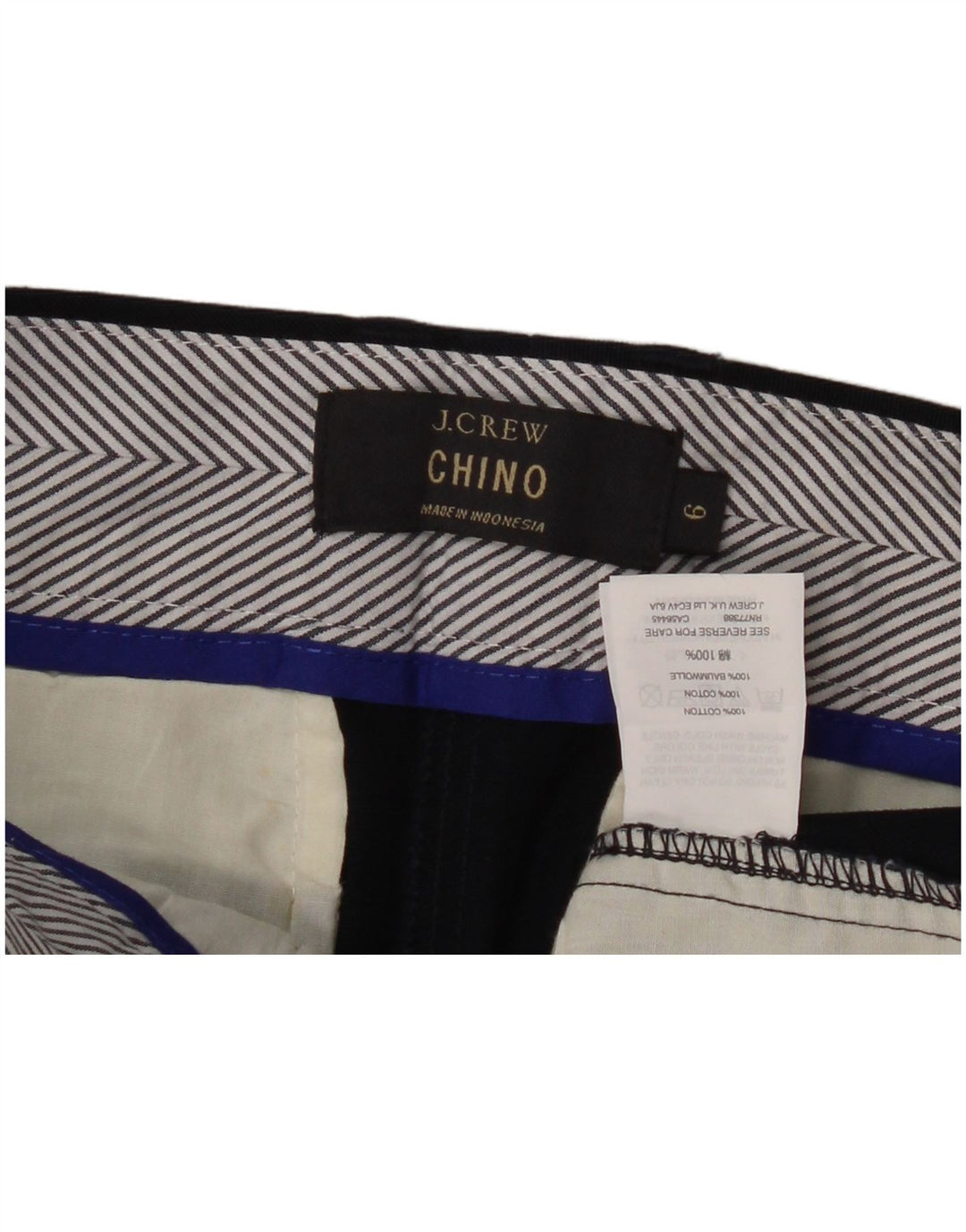 J. Crew Womens Chino Shorts US 6 Medium W32 Navy Blue Cotton