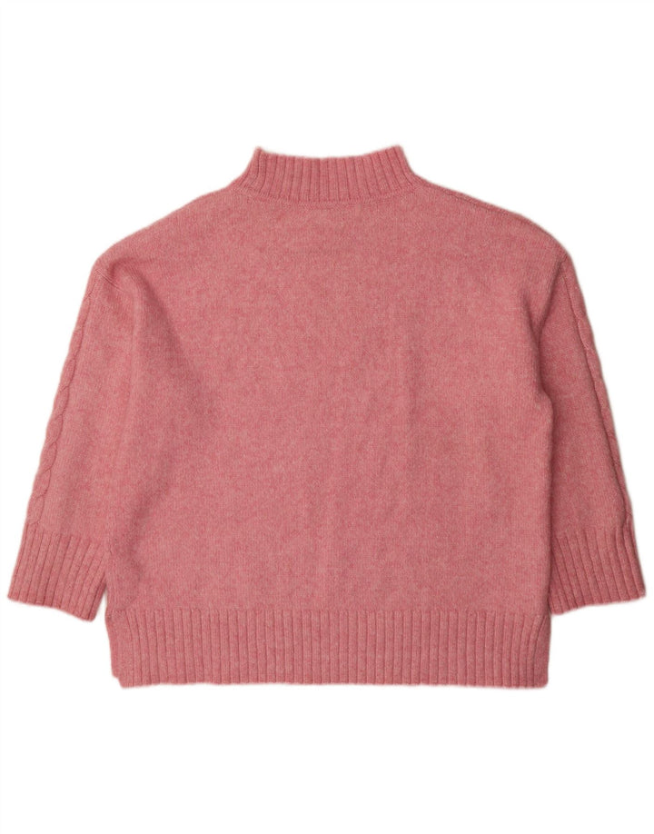 Marks & Spencer Womens Turtle Neck Jumper Sweater UK 16 Large Pink