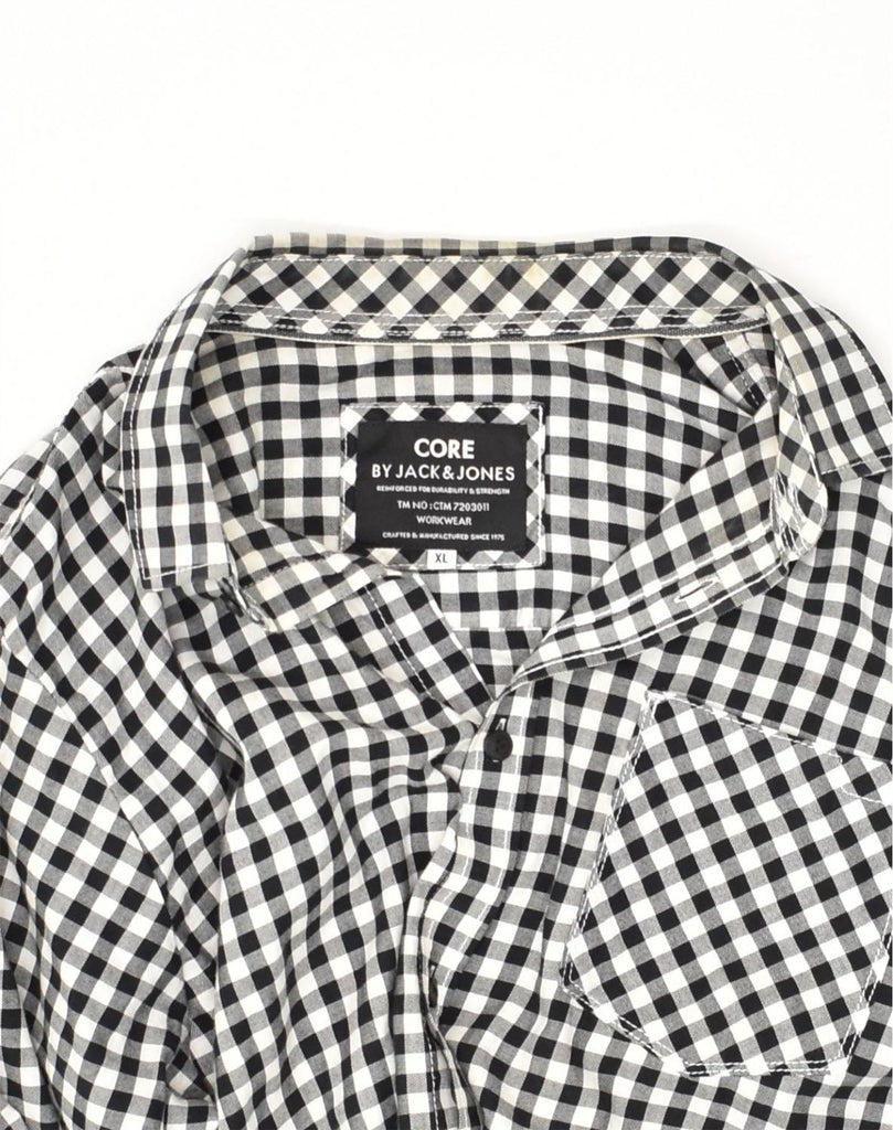 JACK & JONES Mens Shirt XL Black Gingham Cotton | Vintage Jack & Jones | Thrift | Second-Hand Jack & Jones | Used Clothing | Messina Hembry 