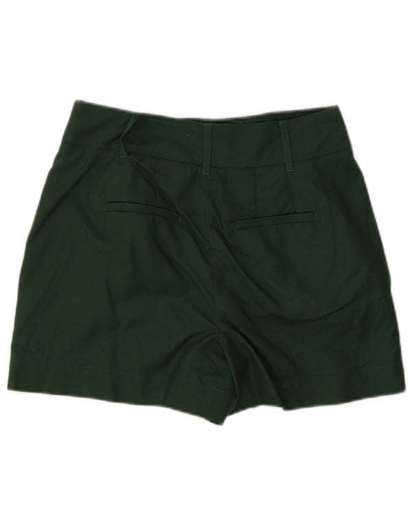 Boden Womens High Waist Chino Shorts UK 10 Small W28 Green Cotton
