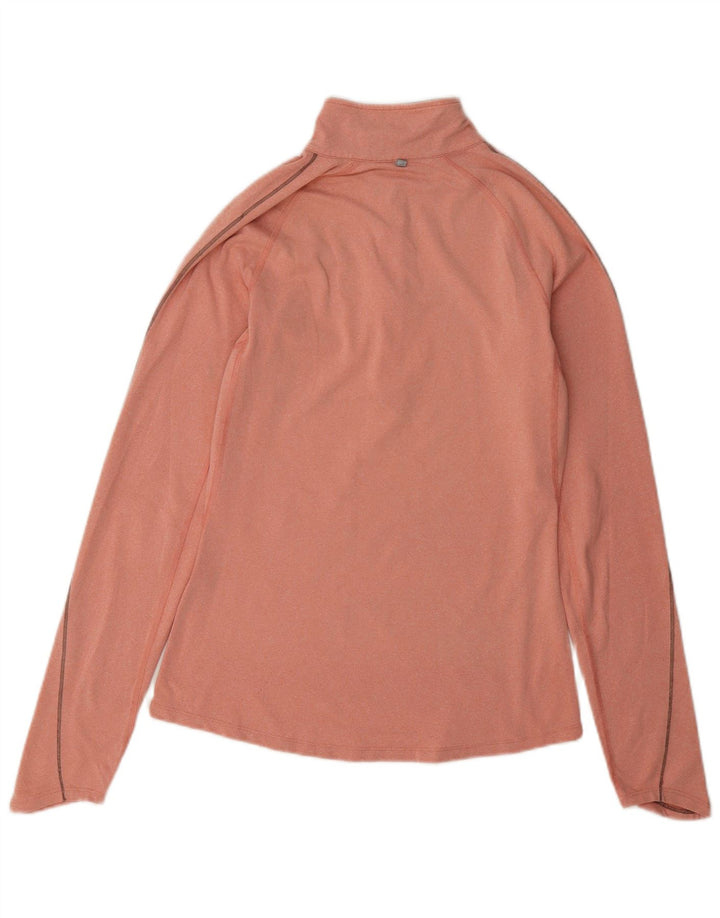 Nike Womens Dri Fit Zip Neck Pullover Tracksuit Top UK 10 Small Pink