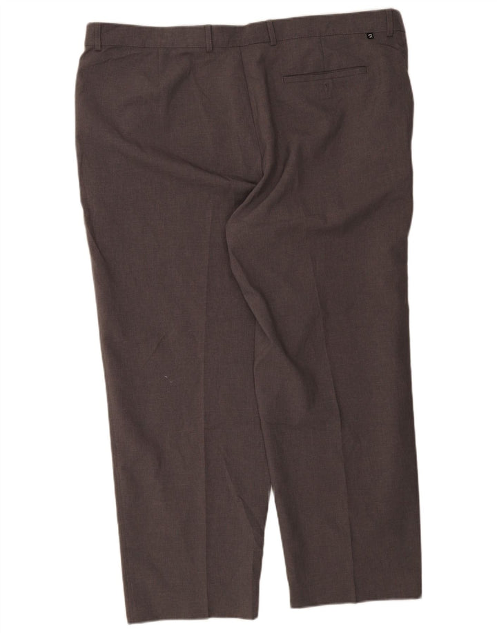 Farah Mens Straight Chino Trousers W48 L29 Grey Polyester