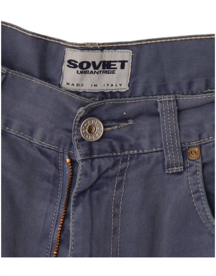Vintage Mens Cargo Shorts W34 Large Navy Blue