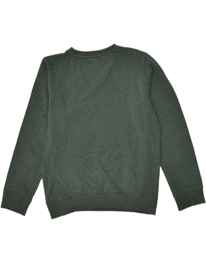 TOMMY HILFIGER Boys Sweatshirt Jumper 11-12 Years Green Cotton | Vintage Tommy Hilfiger | Thrift | Second-Hand Tommy Hilfiger | Used Clothing | Messina Hembry 