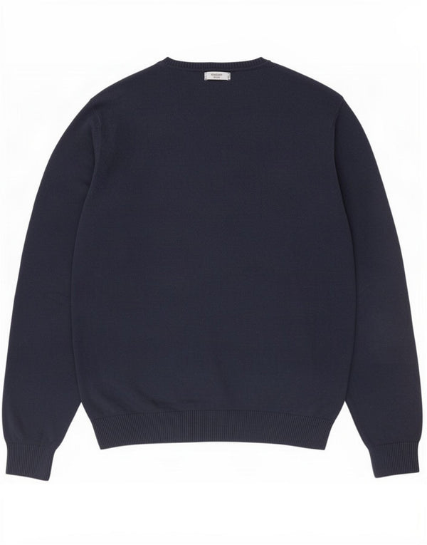 Tommy Hilfiger Mens Crew Neck Jumper Sweater XL Navy Blue Cotton