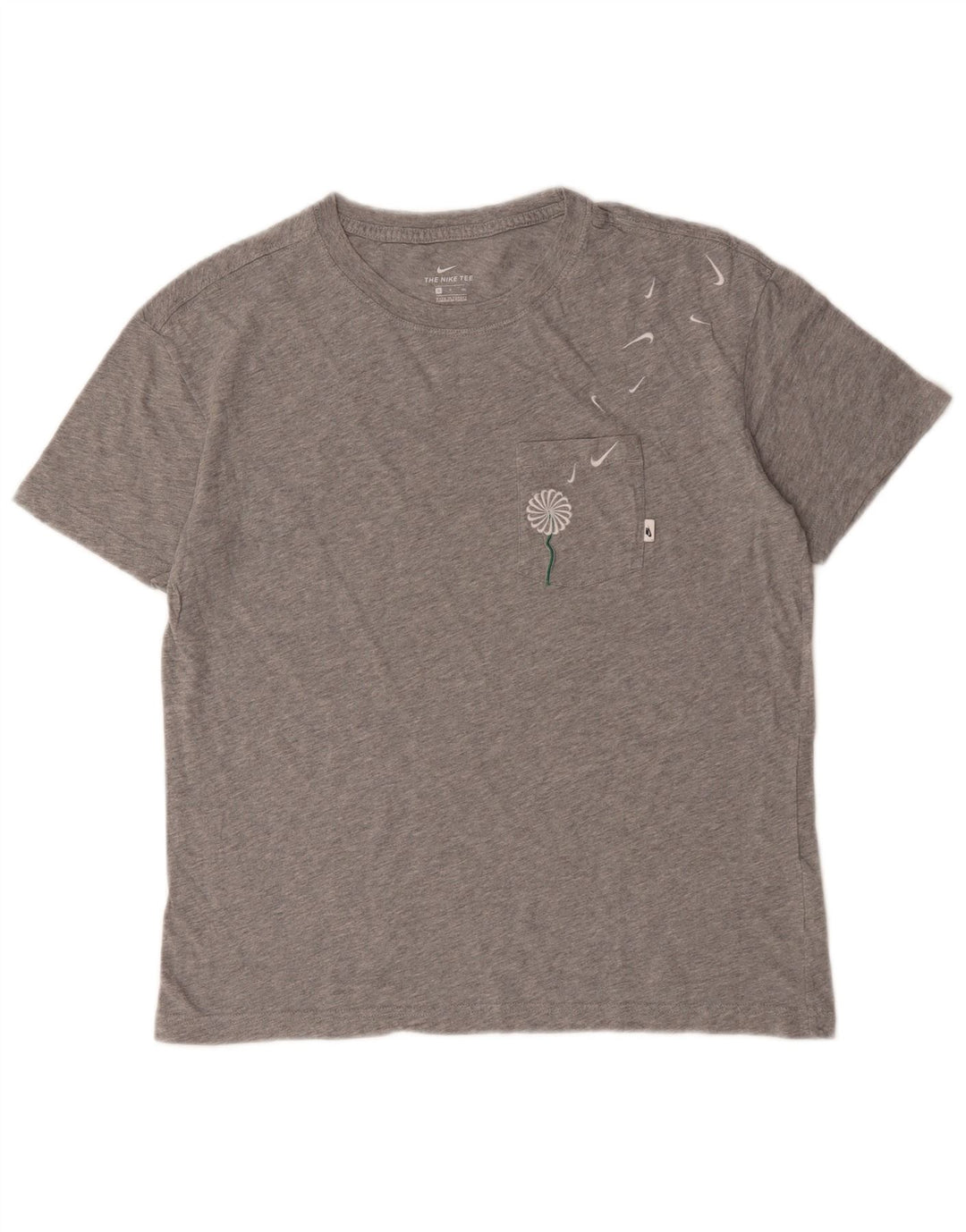 Nike Mens Graphic T-Shirt Top Small Grey Flecked Cotton