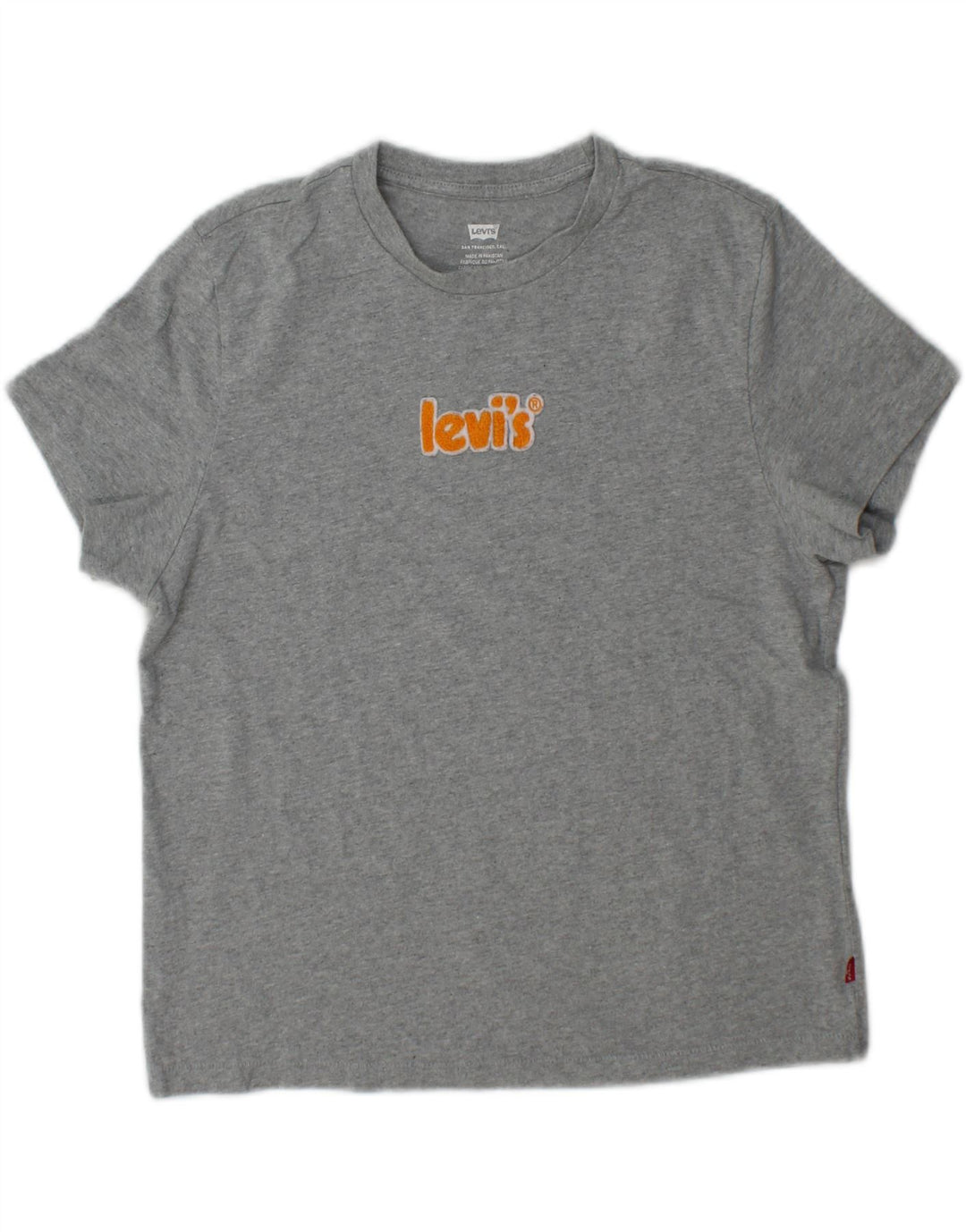 Levi's Womens Oversized Graphic T-Shirt Top UK 10 Small Grey
