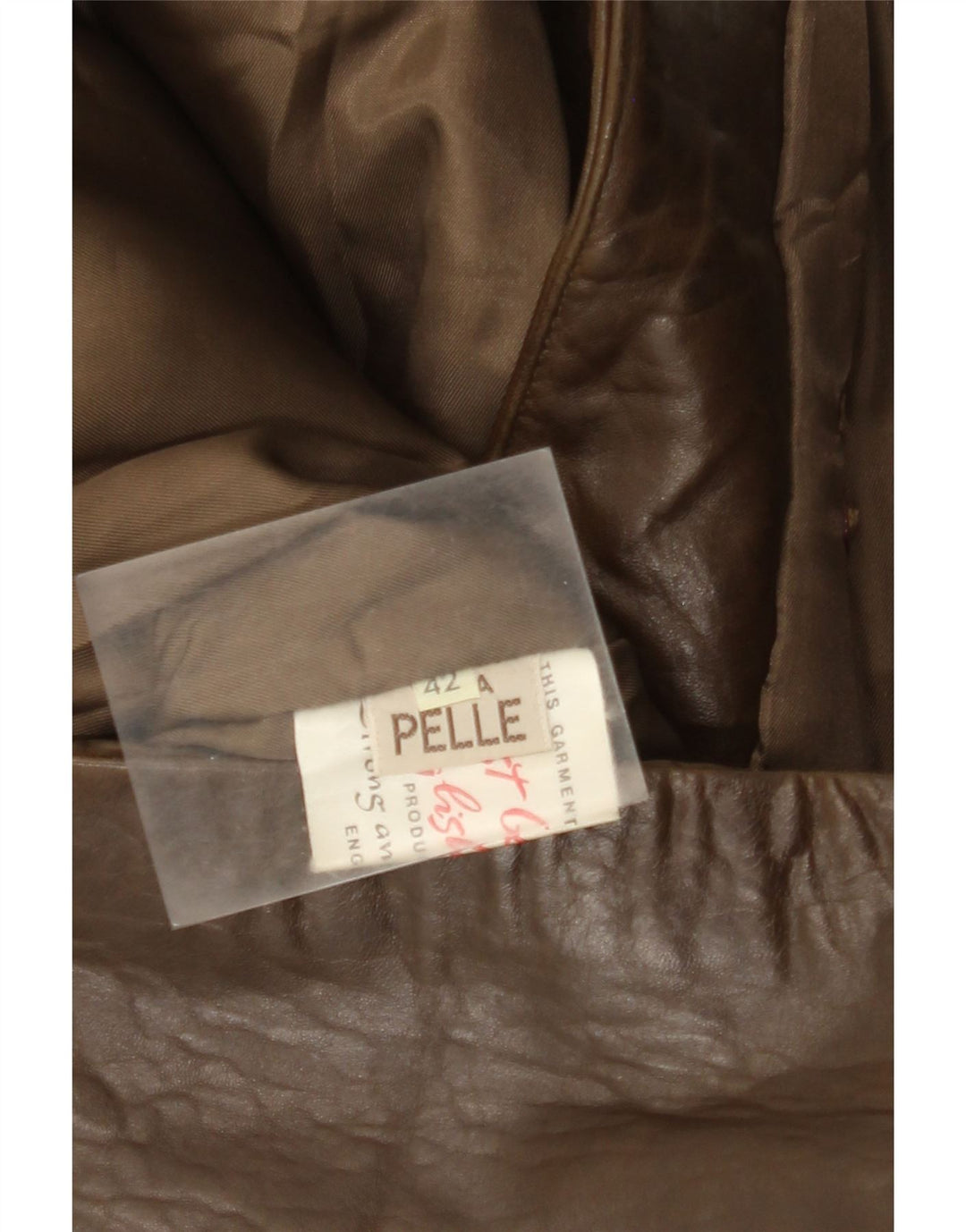 Vintage Womens Leather Coat IT 42 Medium Brown Leather