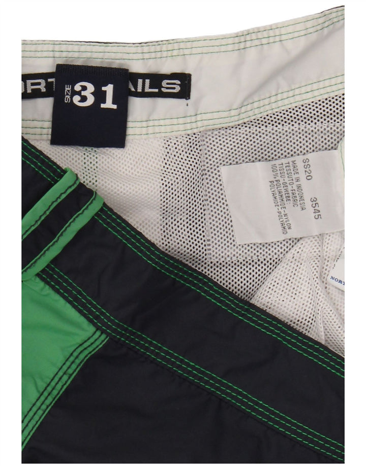 NORTH SAILS Mens Swimming Shorts Medium  Green Colourblock
