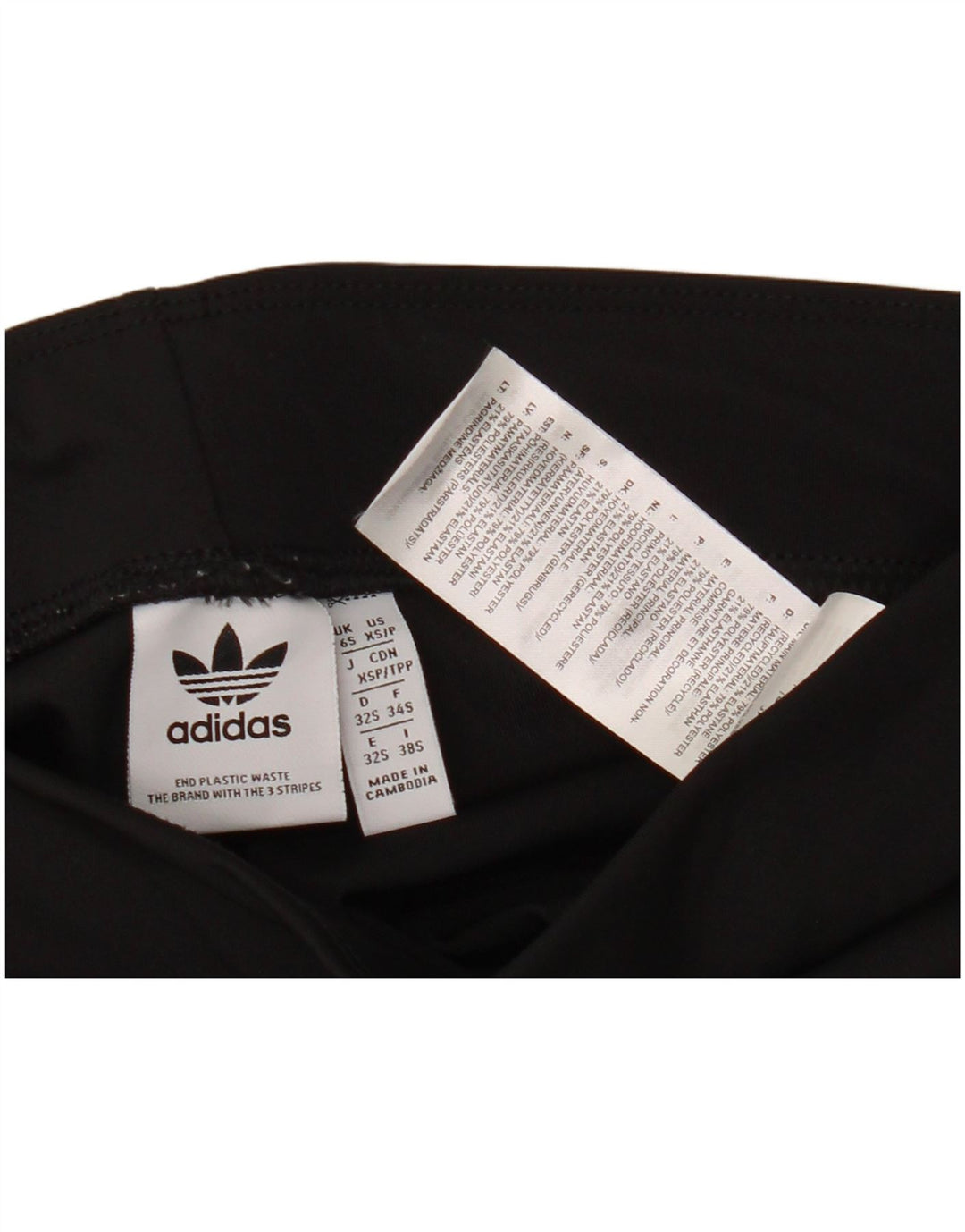 ADIDAS Womens Flare Leggings UK 6 XS Black Polyester