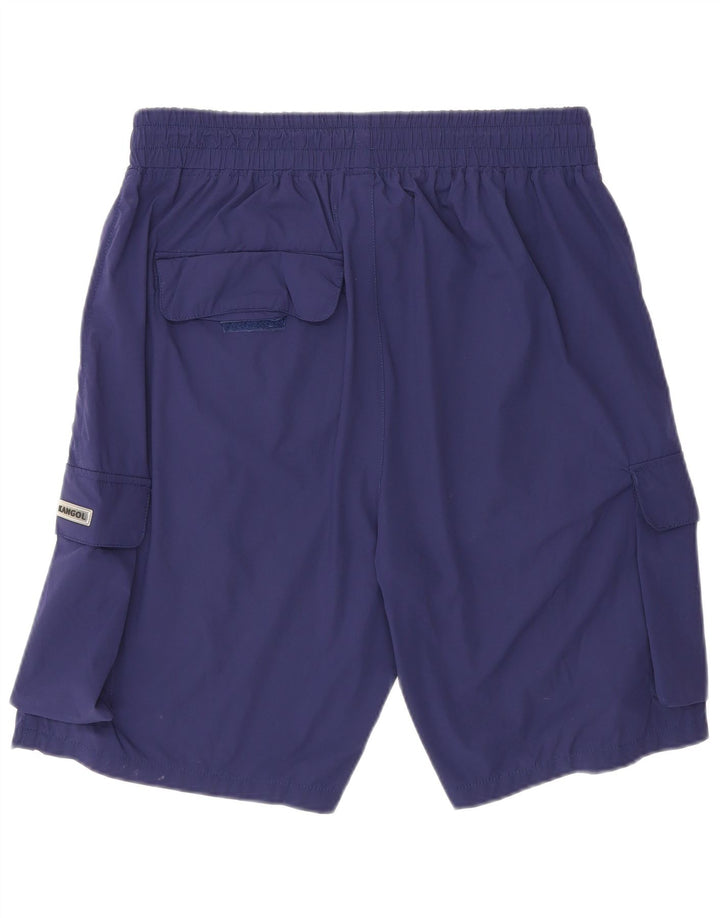 Kangol Mens Cargo Sport Shorts XL Navy Blue Nylon