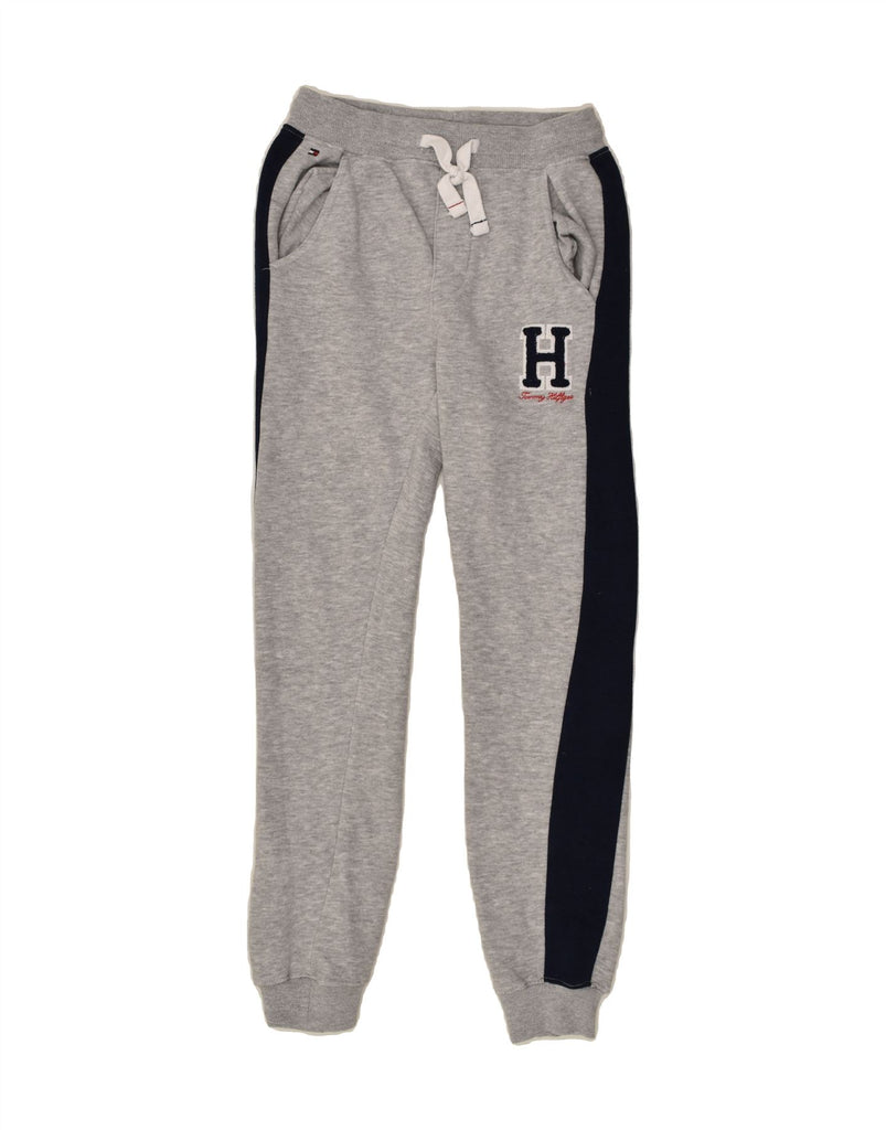 TOMMY HILFIGER Boys Tracksuit Trousers Joggers 12-13 Years Medium Grey | Vintage Tommy Hilfiger | Thrift | Second-Hand Tommy Hilfiger | Used Clothing | Messina Hembry 