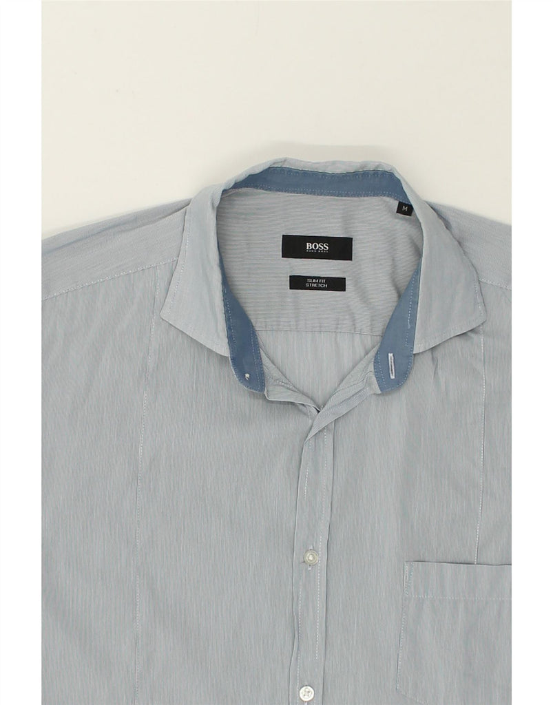 HUGO BOSS Mens Slim Fit Shirt Medium Blue Cotton | Vintage Hugo Boss | Thrift | Second-Hand Hugo Boss | Used Clothing | Messina Hembry 