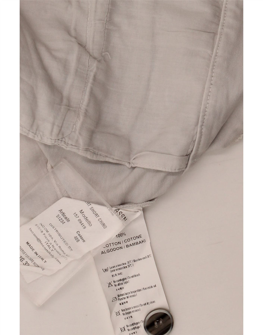 U.S. POLO ASSN. Mens Chino Shorts W32 Medium White Cotton