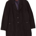 Reiss Mens Overcoat UK 44 2XL Navy Blue Virgin Wool