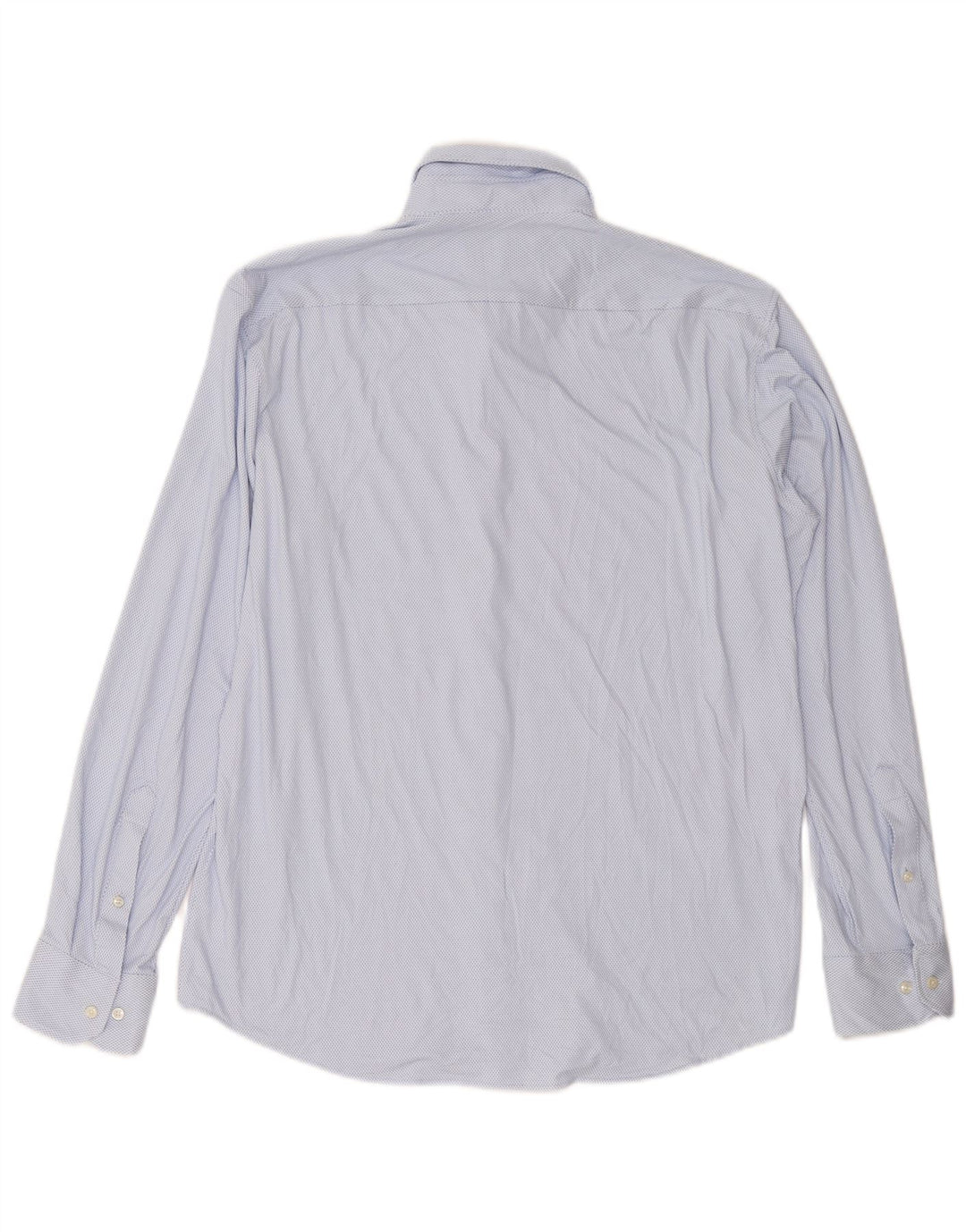 HUGO BOSS Mens Regular Fit Shirt Large Blue Spotted Polyester